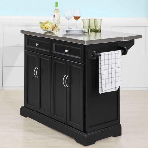 ¡Elegante y funcional! La isla portátil perfecta para tu cocina.