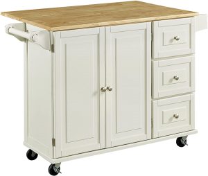 ¡Elegante y funcional! La isla portátil perfecta para tu cocina.